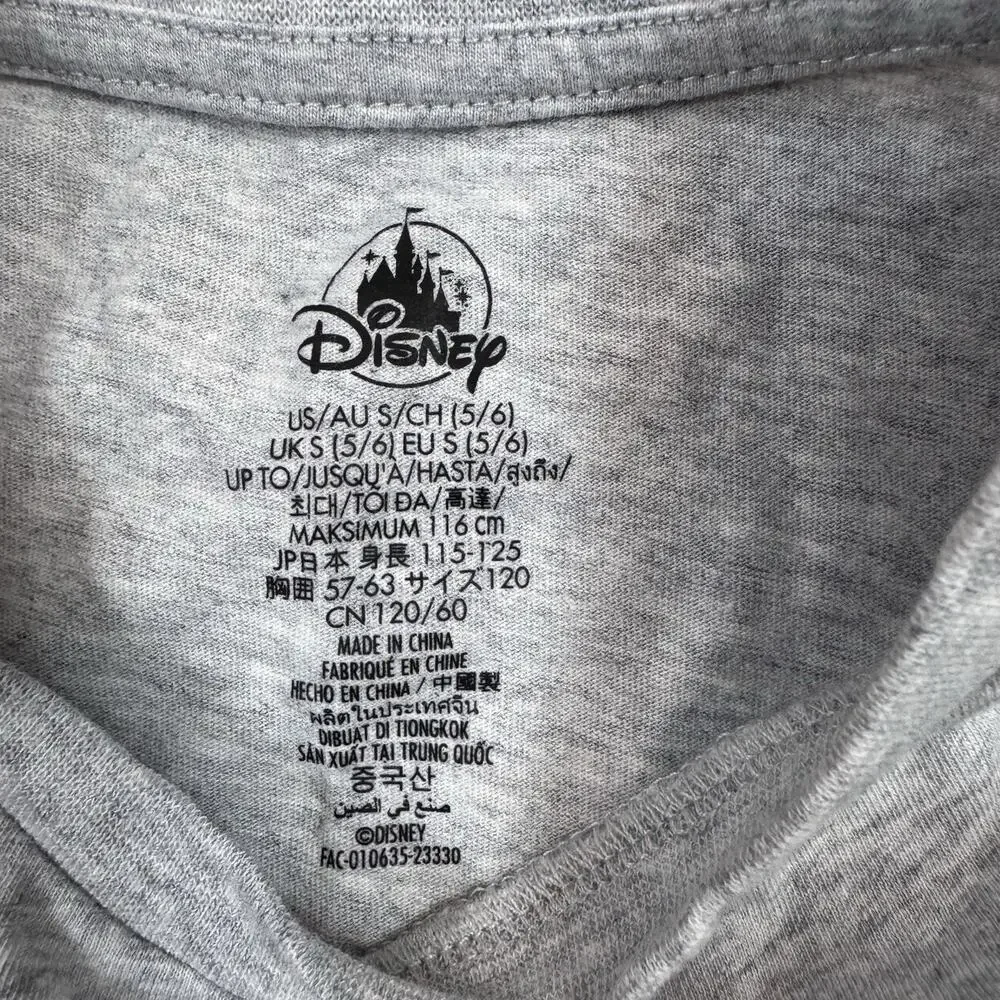 Girls Mickey Mouse Disney World Parks Patriotic USA tee Size 5/6 Gray Tie Front